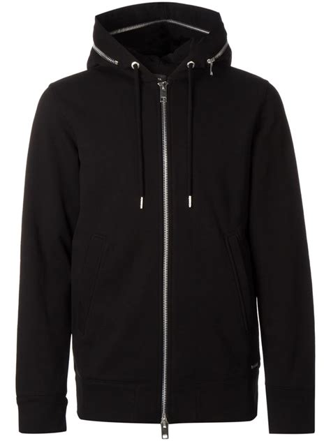 DIESEL Zip Hoodie in Black for Men - Lyst