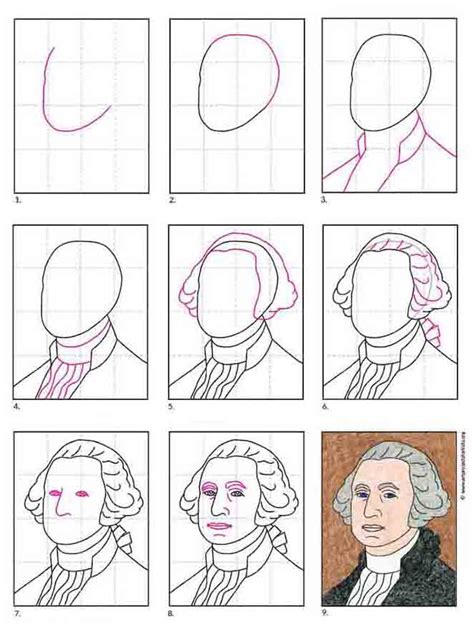 George Washington Drawing Easy We will show you how to draw george ...