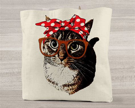 Cat tote bag cat gifts gifts for cat lovers women kitten | Etsy