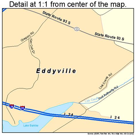 Eddyville Kentucky Street Map 2123824