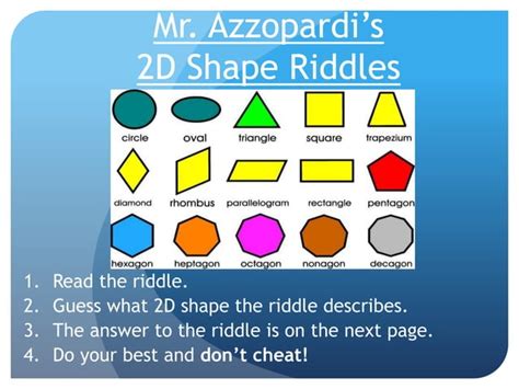 Shapes riddles grade 2 | PPT