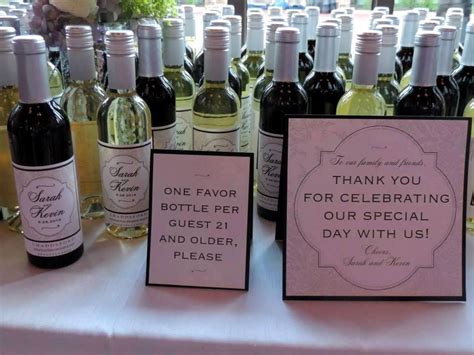 Small Wine Bottles Wedding Favors