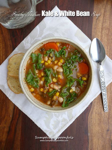 Smoky Italian Kale & White Bean Soup | Sumptuous Spoonfuls