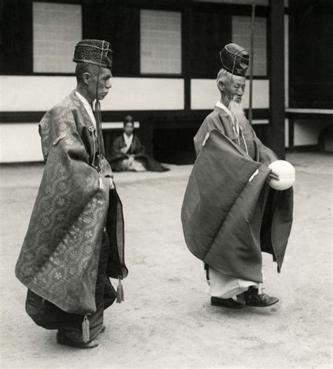 Two Kemari players, 1931. Kemari / 蹴鞠 is a ball game that was popular in Japan during the Heian ...