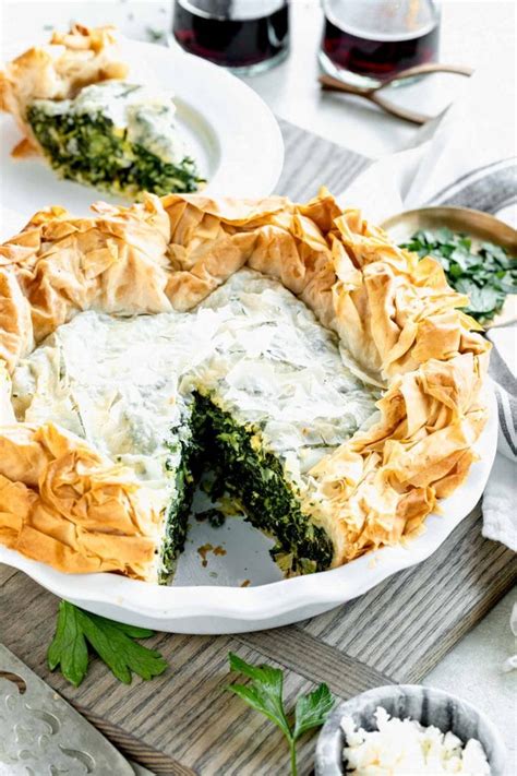 Spinach Feta Filo Pie - Healthy Seasonal Recipes