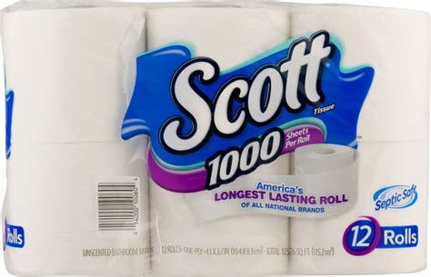 Scott 1000 Sheets Per Roll Toilet Paper - 12 CT Scott(54000100604): customers reviews @ listex ...