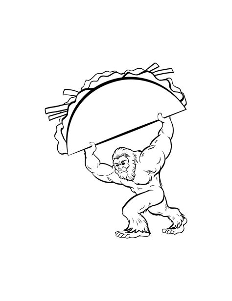 19+ Bigfoot Coloring Page