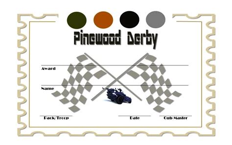 Pinewood Derby License Template - Printable Word Searches