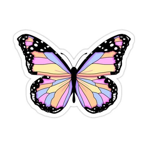 "pastel butterfly" Sticker for Sale by twentyonemoose | Çıkartma, Sticker tasarımı, Harry potter ...