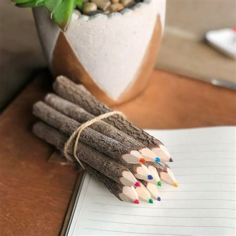 Wooden Twig Colouring Pencils By The Alphabet Gift Shop ...