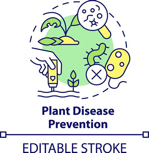 Plant disease prevention concept icon. Microorganisms control ...