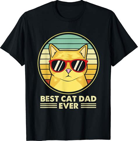 Amazon.com: Vintage Best Cat Dad Ever T-Shirt: Clothing