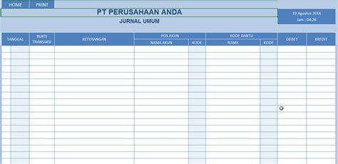 CONTOH PEMBUKUAN PERUSAHAAN MENGGUNAKAN APLIKASI AKUNTANSI EXCEL – AplikasiAkuntansiExcel.com