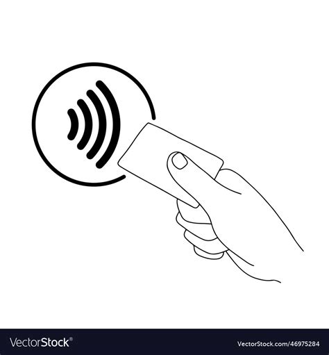 Nfc logo contactless wireless payment method Vector Image