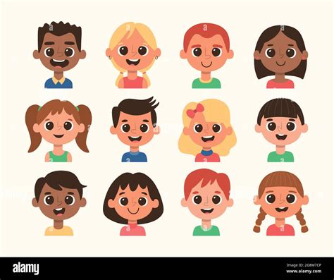 Ethnic girl pigtails portrait Stock Vector Images - Alamy