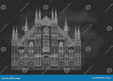 Duomo. Milan. Italy. Vector Illustration. | CartoonDealer.com #72173753