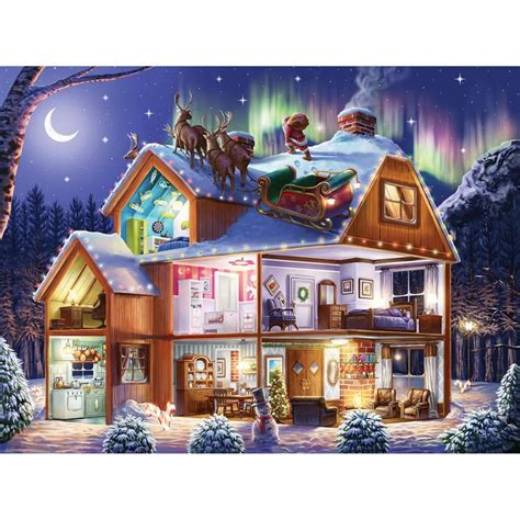 LaFayette Puzzle Factory Christmas House Jigsaw Puzzle - Walmart.com ...