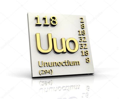 Ununoctium from Periodic Table of Elements — Stock Photo © fambros #6290608