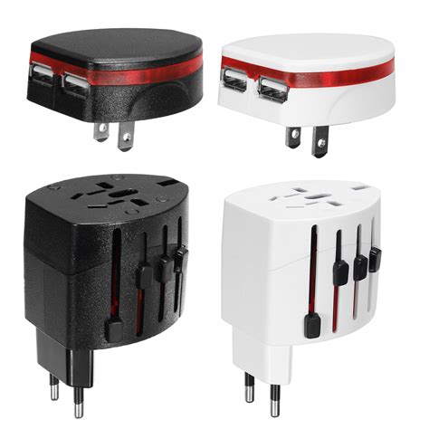 Universal Worldwide Travel Adapter Plug Double USB/AC Power Adaptor ...