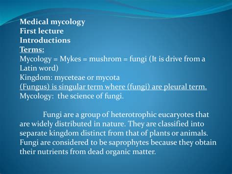 Classification of Fungi