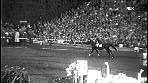 Hans Günter Winkler on Halla winning the Olympic Gold in Stockholm 1956 ...