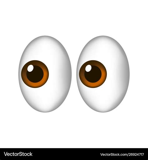 Pair cartoon eyes looking slightly to left Vector Image