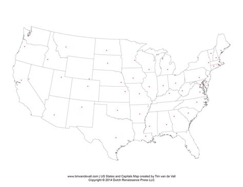 Printable States and Capitals Map | United States Map PDF