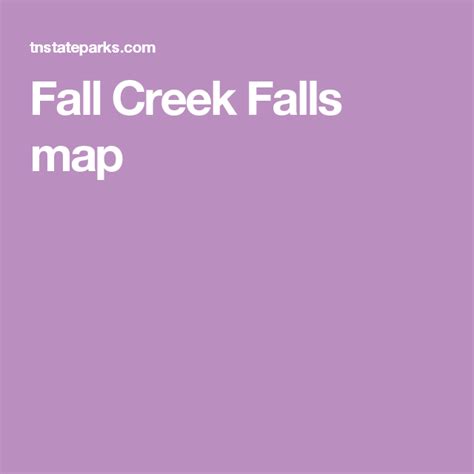 Fall Creek Falls map | Fall creek, Map, Trail maps