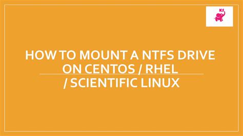 How to mount USB/ NTFS drive Linux CentOS / RedHat - YouTube