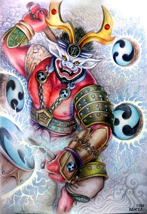 Raijin, Shinto God of Thunder by vangel4e on DeviantArt