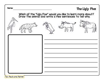 The Ugly Five - activity pages by Paula and Palmer | TpT