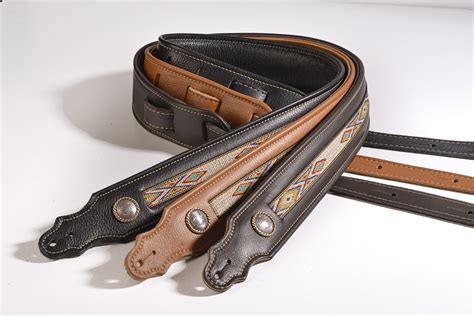 Southwest Padded Leather Guitar Strap – Franklin Strap