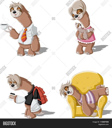 Group Lazy Cartoon Vector & Photo (Free Trial) | Bigstock