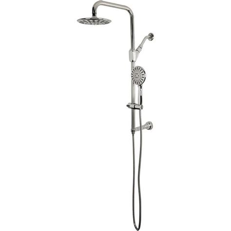 Jacuzzi Primo Chrome 6-Spray Rain Dual Shower Head 2.5-GPM (9.5-LPM) in ...