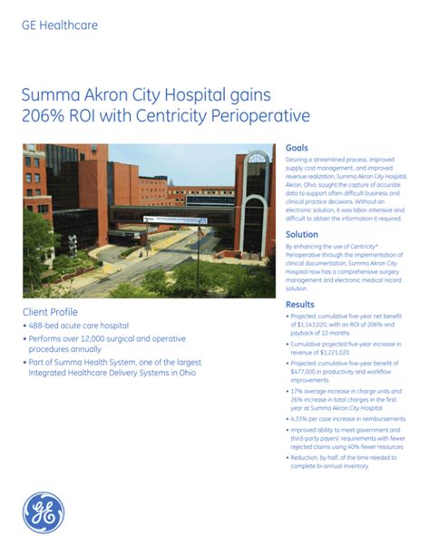 Summa Akron City Hospital Case Study