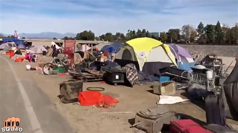 California Tent Cities Are On The Rise - YouTube