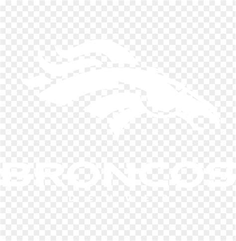 denver broncos log mark white - denver broncos black and white logo PNG ...