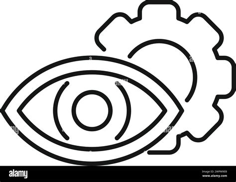 Eye care cog icon outline vector. Random access. Capacity camera module ...