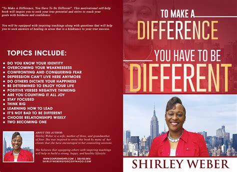 To Make A Difference you Have To Be Different Book | Larkin & Shirley Weber