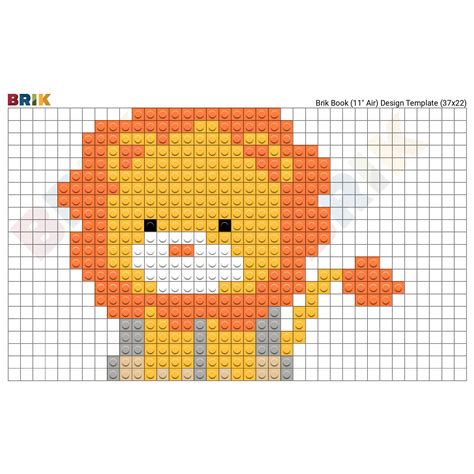 Pixel Art Facile Lion - Pixel Art Grid Gallery