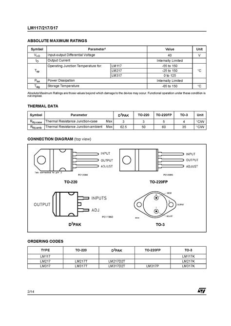 LM317 LM317T ADJUSTABLE VOLTAGE REGULATOR, +1.2V TO +37V, 1.5A ...