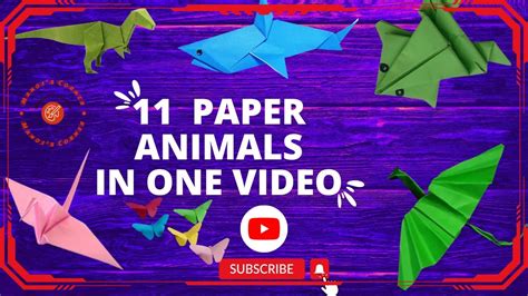 PAPER ORIGAMI ANIMALS #paperart - YouTube