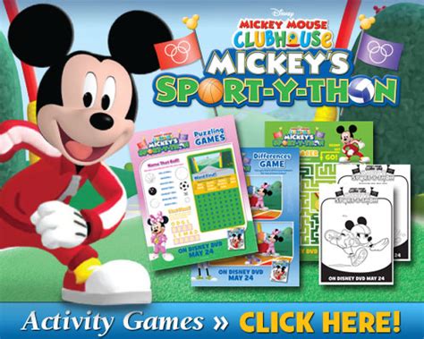 Free Mickey Mouse Clubhouse Activity Sheets