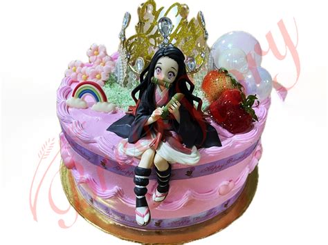 Demon Slayer(Nezuko) Cake – BreadStory Singapore