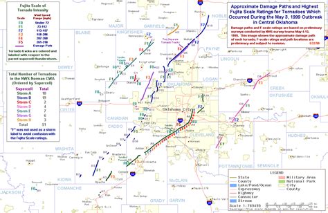 Oklahoma Tornado Path Map