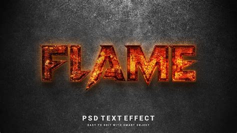 Premium PSD | Flame text effect