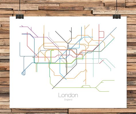 London Tube Map Art, London Wall Art, London Map, London Print, London ...