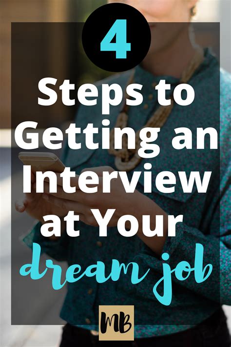 4 Steps to Getting an Interview at Your Dream Job | The key to landing an interview at your ...