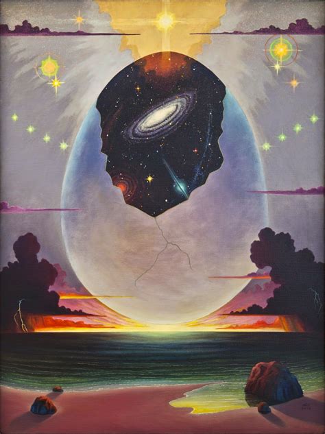 INGO SWANN Cosmic Egg, 1994 Oil on canvas 59 x 44 inches (149.9 x 111.8 ...