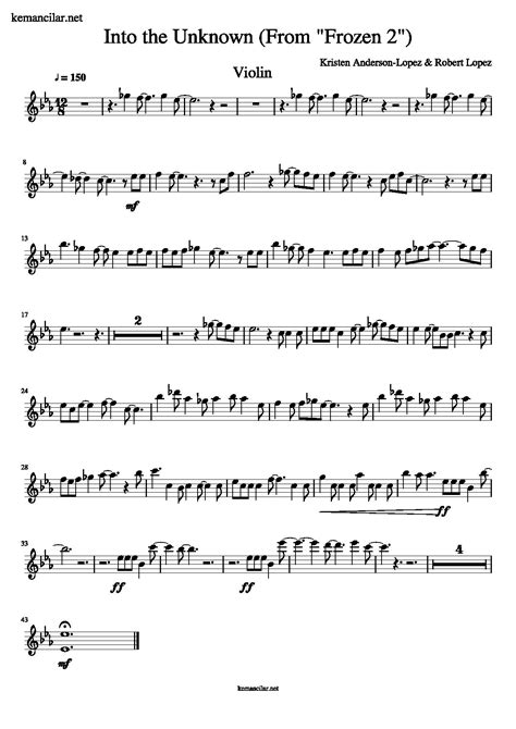 Into the Unknown violin sheet music | Free Sheet Music